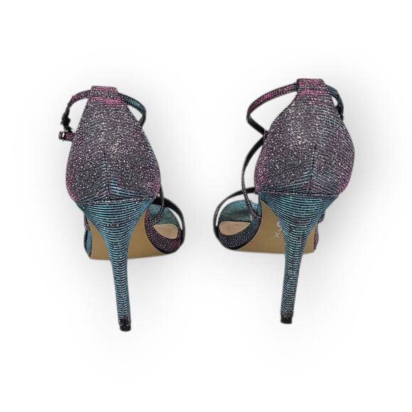 Mix No. 6 Zaydia Metallic Color Shift Strappy High Heels Size 8.5 Wedding Prom - Picture 5 of 10
